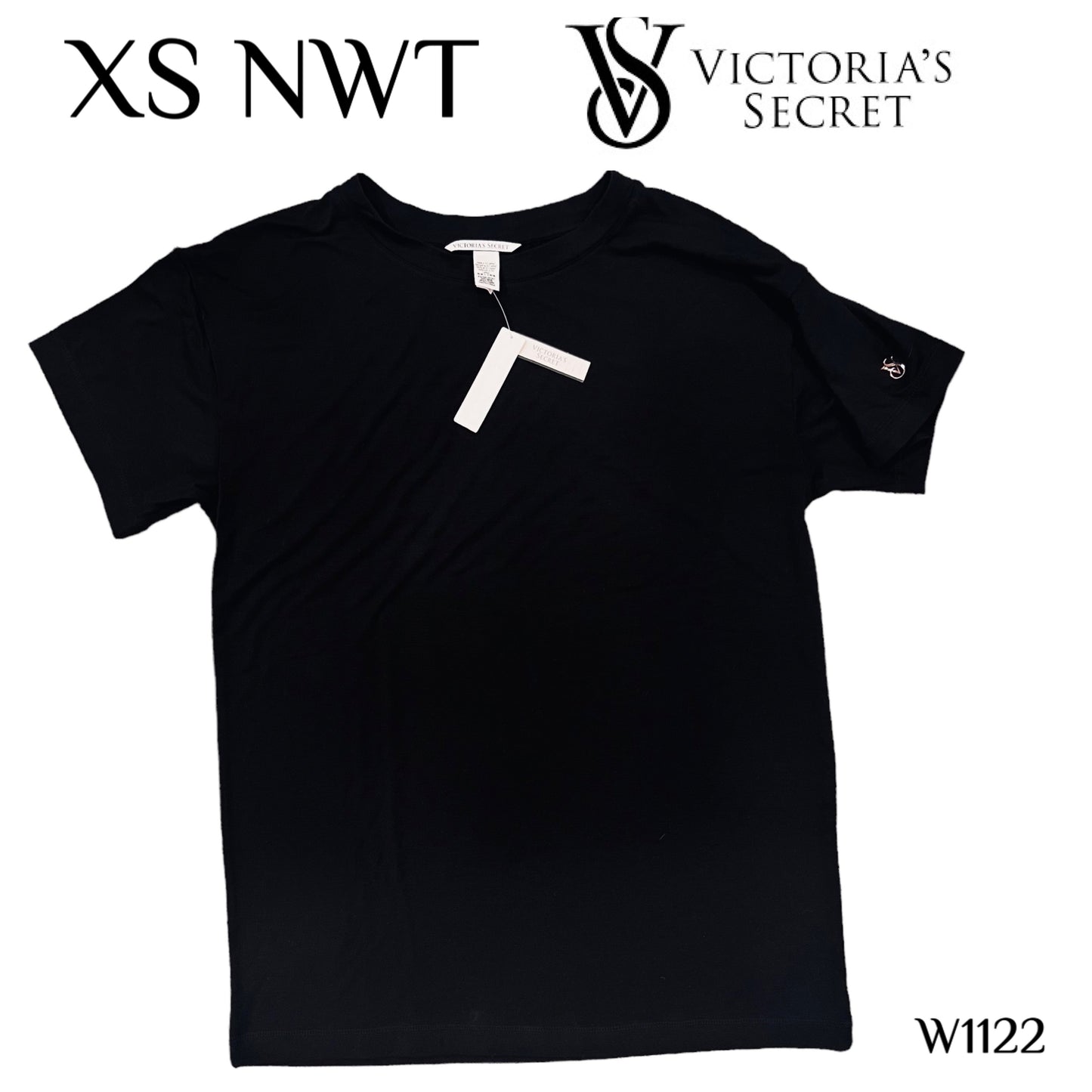 XS black Victoria secret tshirt NWT