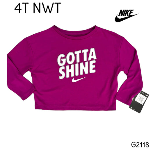 4T NWT long sleeve Nike boxy crop