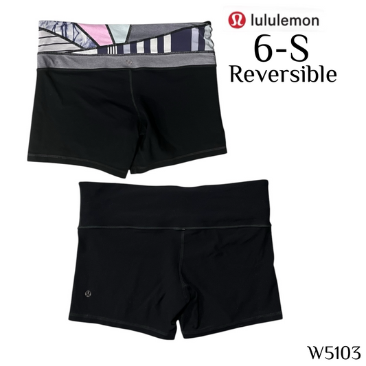 6-S Lululemon reversible shorts