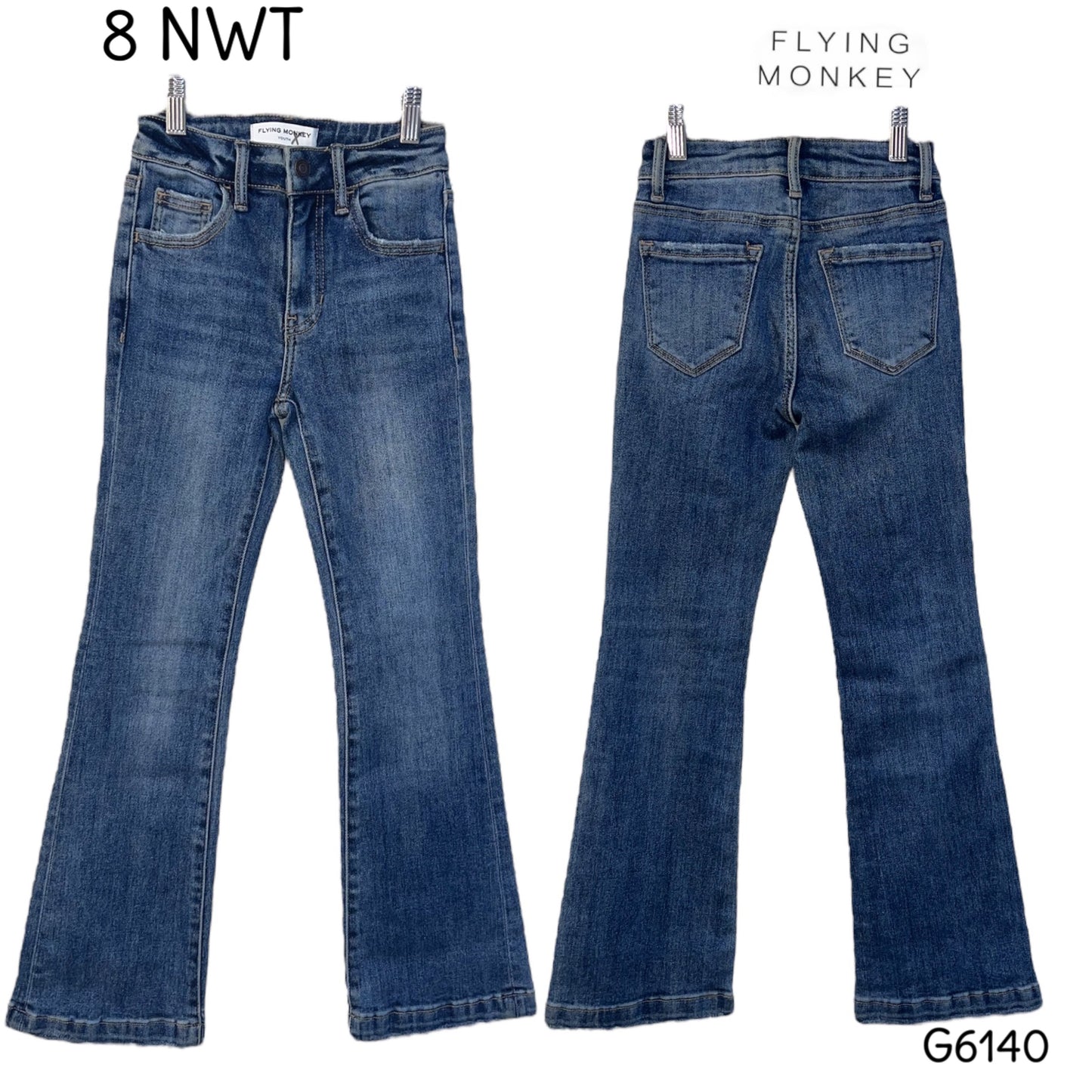 8 NWT flying monkey jeans